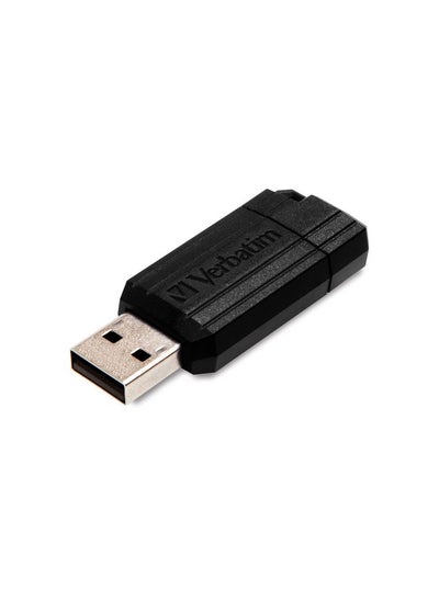 اشتري 64Gb Pinstripe Retractable Usb 2.0 Flash Thumb Drive With Microban Antimicrobial Product Protection Black في السعودية