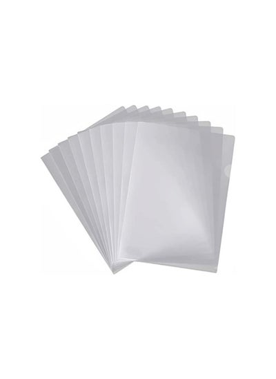 Buy A4 L Type Document Folder (Transparent, Pack of 50) in UAE