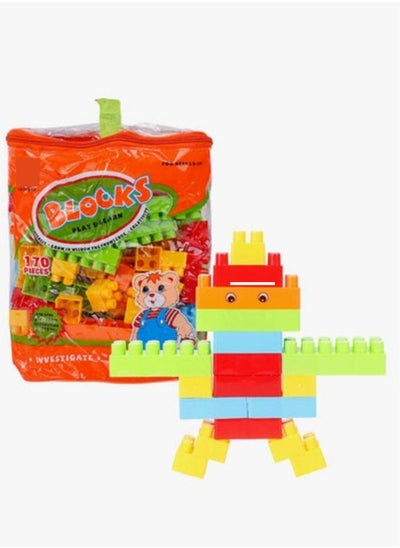 اشتري 170-Piece Building Blocks With Tote Bags Building Set 3+ Years في السعودية