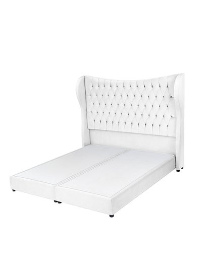 Buy Shasho | Velvet Bed Frame - White in Saudi Arabia