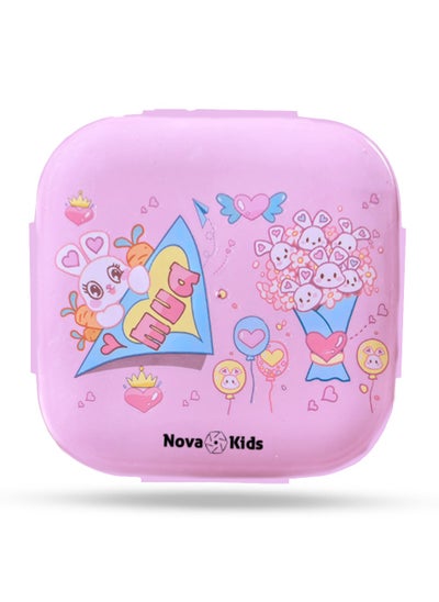 Buy Bento Lunch Box Square 1000 ML - Love Pink in UAE