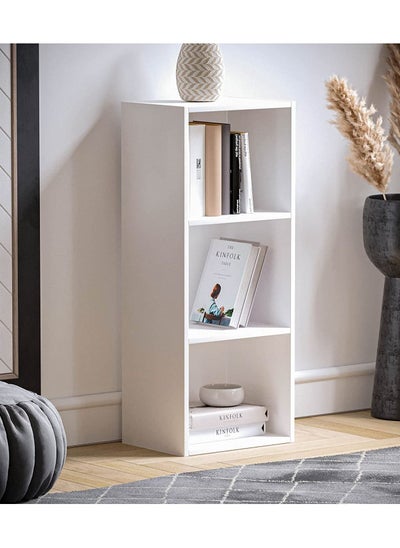 Buy Bookcase and accessory Display Unit of wood 3Tier white in Egypt