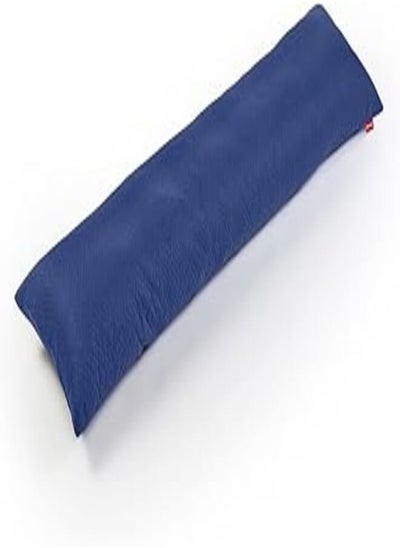 Buy Ricrac Fiber Long Pillow with navy blue Cotton Cover size 100 cm in Egypt