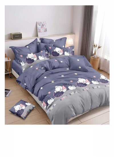 Buy 4Pcs Cartoon Comforter Kids Quilt-Single Size,1x Duvet (With filling)
1x Fitted bedsheet
2x Pillowcase Cover in UAE