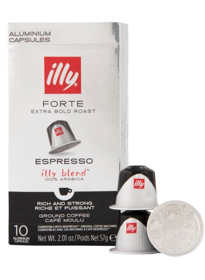Buy Espresso Forte Illy Blend Extra Bold Roast 10 Capsules 57g in UAE