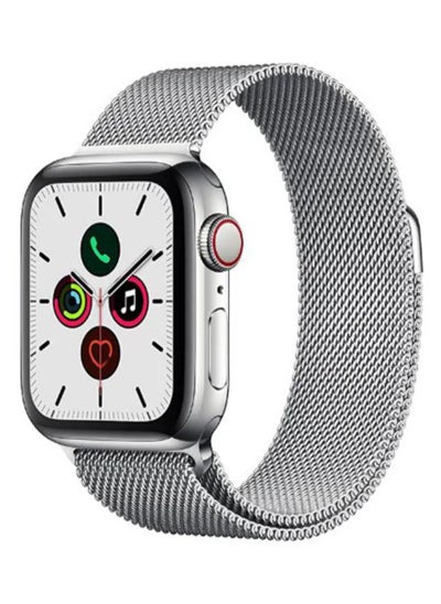 اشتري Apple Watchband 45mm/44mm/42mm Milanese Apple Watch Strap for Apple Watch All Series Silver في الامارات