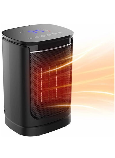 Buy Electric Heater with Thermostat Energy Saving PTC Ceramic Heater 70 Degree Swing with Touch Control in Saudi Arabia