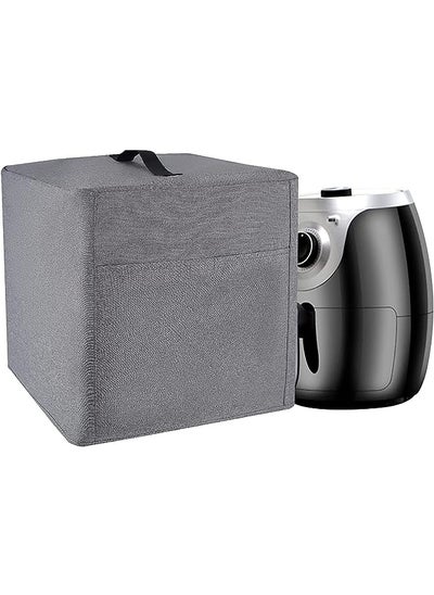 اشتري Air Fryer Dust Cover Heat-Resistant Waterproof Dust-Proof Nylon Fabric Dust Cover Case Protection for 4-6 Quart Air Fryer Pressure Cooker with 4 Storage Pockets Washable Fryer Dust Cover في الامارات