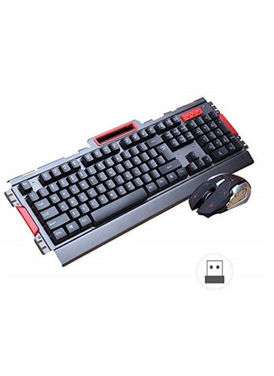 Buy 2.4ghz metal waterproof wireless key mouse combos office game dual purpose keyboard and mouse set in UAE