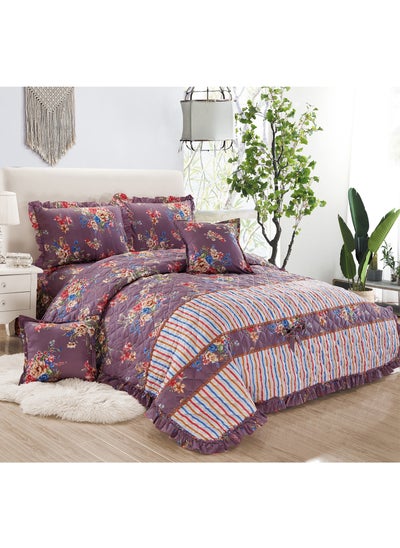 Buy Compressed Colored Comforter Set Single Size 4 Pieces 1 comforter + 1 bed sheet + 1 Pillowcase + 1 cushion case in Saudi Arabia