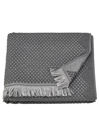 Buy Bath Towel Dark Grey 70X140 Cm in Saudi Arabia