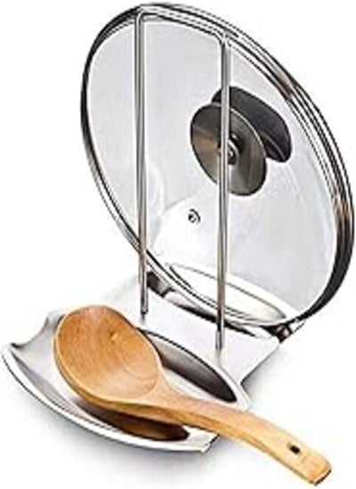 Buy Stainless steel pan pot rack cover rest holder spoon holder kitchen accessories in Egypt