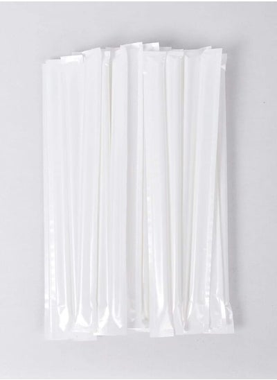 اشتري Transparent Plastic Zippers Covered Straws 40 Pieces في مصر