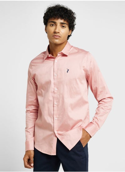 Buy Thomas Scott Classic Slim Fit Spread Collar Casual Shirt in UAE