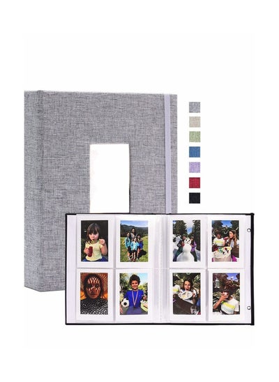 Buy Mini for Polaroid Photo Album Book 208 Pocket 2x3 Inch Pictures Fujifilm Instax 7s 8 9 11 25 26 40 50s 90 Evo Z2300 Instant Camera, Snap (Grey) in Saudi Arabia