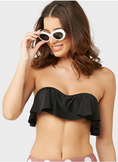 Buy Bardot Ruffle Detail Bikini Top in Saudi Arabia