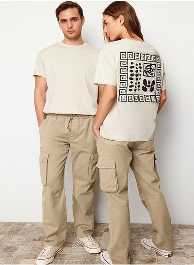 اشتري Stone Unisex Regular Fit Cargo Pocket Trousers TMNSS24PL00003 في مصر