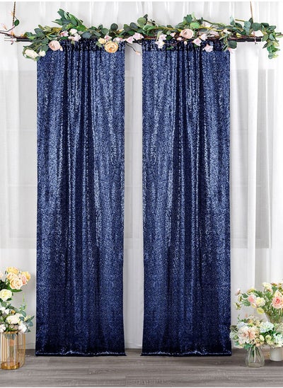 اشتري Glitter Sequin Backdrop Curtain for Birthday Wedding Party Home Decoration 61x243cm في السعودية