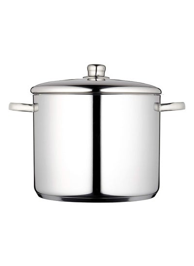 اشتري MasterClass Induction-Safe Stainless Steel Large Stock Pot with Lid, 14 Litre في الامارات