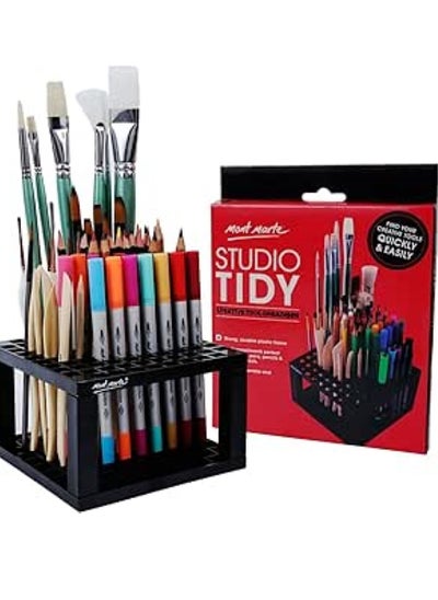 Buy Mont Marte  Signature Studio Tidy 96 Compartments For Pens, Paintbrushes & Clay Tools - Black in Egypt