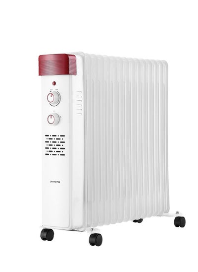 Buy Electric Oil Radiator Heater  -6 Oil Channels - 15 Fins - 2500 W with 3 Heat Settings in Saudi Arabia