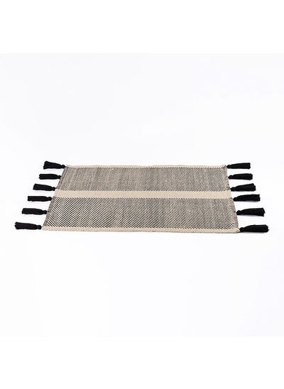 Buy Wildesc Bath Mat, Natural & Black - 90x60 cm in UAE