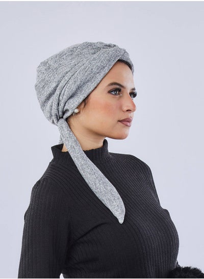 اشتري Warmy Turban With Ribbon Grey For Women في مصر