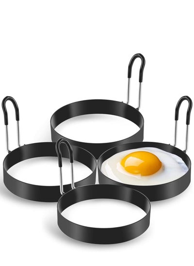 Buy Eggs Rings, 4 Pack Stainless Steel Egg Cooking Rings, Pancake Mold for frying Eggs and Omelet in Saudi Arabia