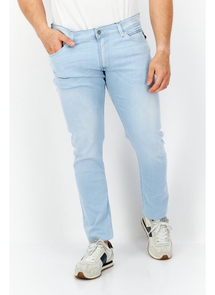 Buy Men Skinny Fit Jondrill Stretchable Jeans, Light Wash Blue in UAE