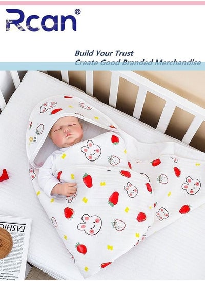 Buy Baby Swaddle Blanket Anti-Scare Blanket Organic Cotton Easy Adjustable Sleeping Bag Shockproof and Breathable for Newborn Boys Girls in Saudi Arabia