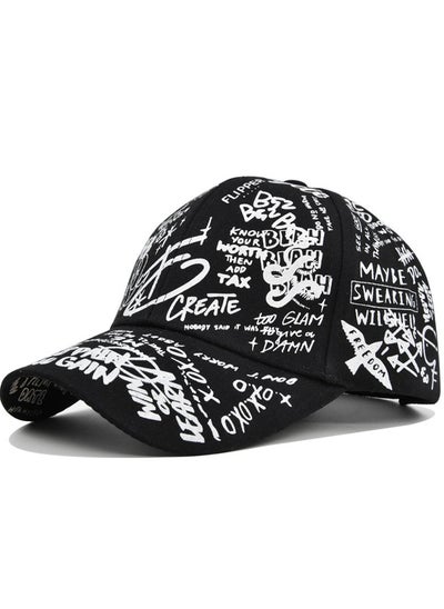 Buy New Multicolor Painted Sun Cap Trend Fashion Duck Tongue Hat Baseball Hat in Saudi Arabia