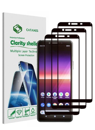 Buy 3 Pack For Sony Xperia 10 II Screen Protector Full Screen Coverage Anti Scratch Shatter Proof Full Glue Back in UAE