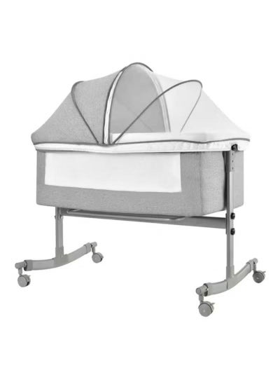 Buy Grey 3 in 1 Baby Folding Crib Portable Cosleeping Bed With Adjustable Bedside And Sleeper 6 9 Months in Saudi Arabia
