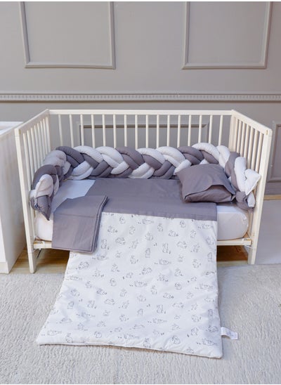 Buy Baby Bed Braided Bassinet with Quilt, Pillow and Sheet in Saudi Arabia