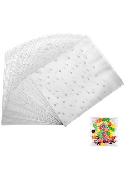 Buy 100-Piece Snowflake Cookie Candy Bags Set Clear 5.5X5.5cm in UAE