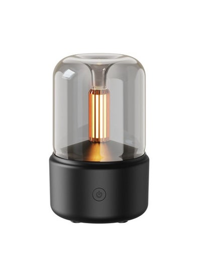 Buy Essential Oil Diffuser, Ultrasonic, Simulated Candlelight Lamp, Aromatherapy, Black in UAE