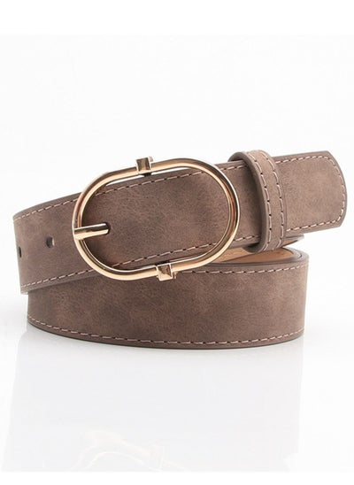 Buy Ladies' Alloy Pin Buckle Is Versatile And Stylish With A Belt 105cm Brown in UAE