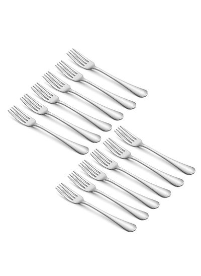 اشتري Fork Set Food-Grade Stainless Steel Tea Fork and Table Fork 12Pc Set في الامارات