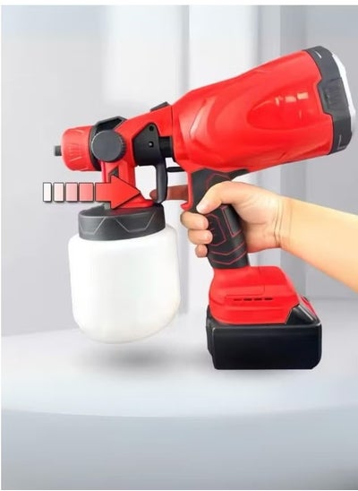 Buy ELECTRIC SPRAY GUN 21V Handheld Adjustable Size Multifunctional High Pressure Paint Sprayer 800ml Large Capacity | 38000 RPM | SPRAYING DISTANCE 100-200 cm in Saudi Arabia