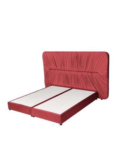 Buy Geno | Velvet Bed Frame 200x200 cm - Burgundy in Saudi Arabia