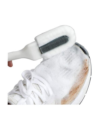 Buy Professional Shoe Brush for Cleaning, Multifunctional Long Handle Shoe Brush Cleaner, Hangable Soft Bristle Shoes Cleaning Scrubber, Sneaker Shoes Cleaning Scrubber with Soft Bristle, White in UAE