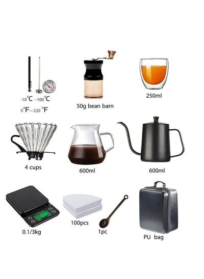 Buy Set 12 Piece Coffee Drip Set With Tool Case in Saudi Arabia