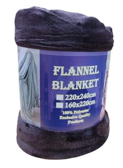 Buy Fleece Blanket 160X220Cm Soft-Fluffy Blanket-Warm For Sofa And Bed-Easy To Carry-Black Colour in UAE