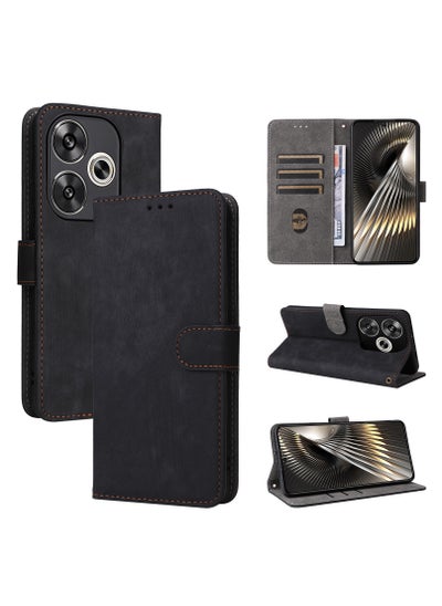 Buy Phone Case for Xiaomi Poco F6/ Xiaomi Redmi Turbo 3 with RFID Security Protection Flip PU Leather Wallet Case with Card Holder Shockproof Protective Cover in Saudi Arabia