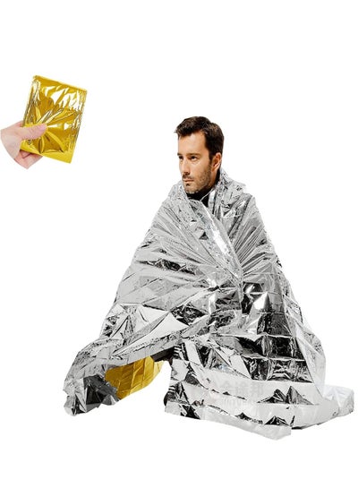 Buy Gold/Silver Double Sided Emergency Blanket 160 * 210 cm in Egypt