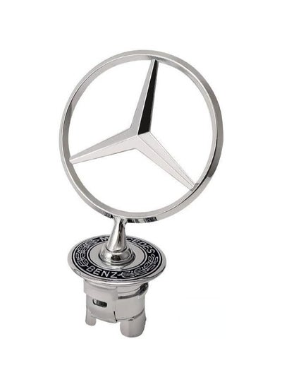 Buy Mercedes-Benz Hood Star Emblem Badge Alloy Plated Hood Replacement Logo Accessories Fit for W124 W210 E-Class W202 W203 C Class W204 C Class W220 S Class in Saudi Arabia