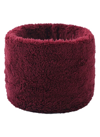 اشتري Unisex Winter Warm Knitted Neck WarmerWine Red Wine Red في الامارات