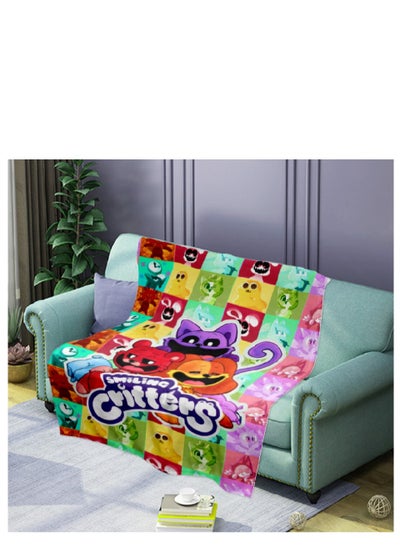 Buy poppy playtime smiling crittersFlannel Throw Blanket  Super Soft Lightweight Air Conditioner Blanket Cooling Summer Blanket Towel Blanket for Couch in UAE