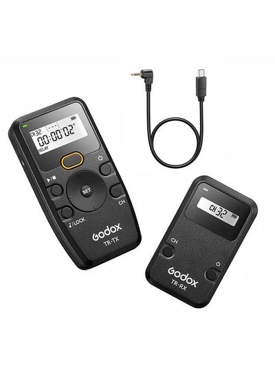 Buy Godox TR Series 2.4G Wireless Timer Remote Control Camera Shutter Remote(Tramsmitter & Receiver) 6 Timer Settings 32 Channels 100M Control Distance in Saudi Arabia