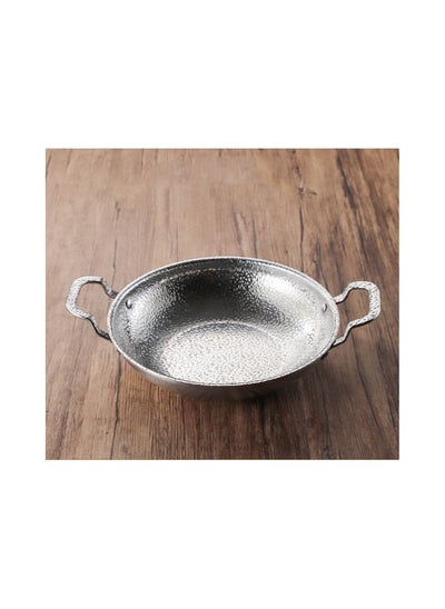 اشتري New Stainless Steel Flat Bottomed Dry Pan في السعودية